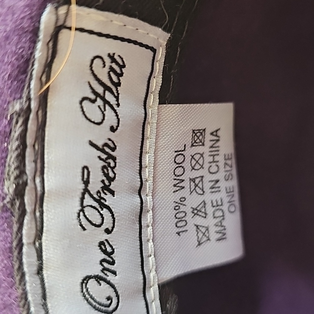 One Fresh Hat Plum Colored Wool Women's Hat - Picture 3 of 5